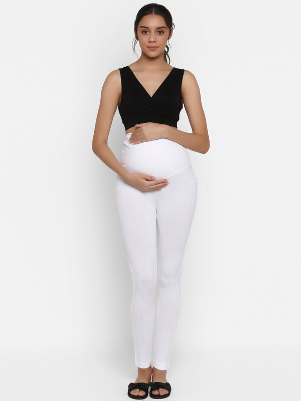 White Maternity Leggings for Women