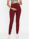 Cotton Maternity Jogger Pants With Pocket