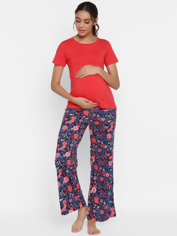Cotton Maternity Pajama Pants