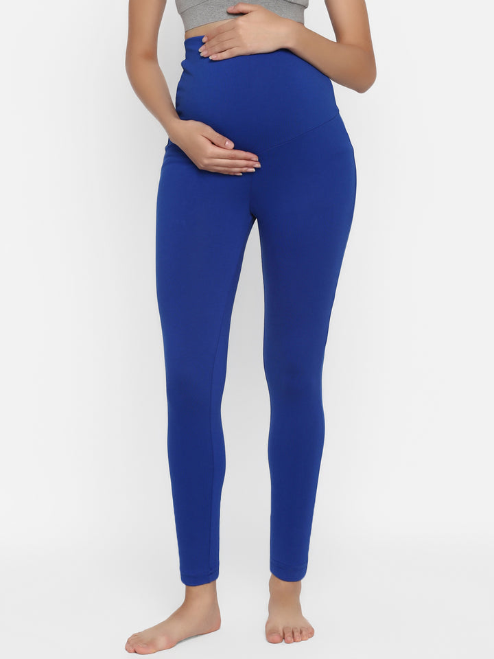 Blue Maternity Leggings