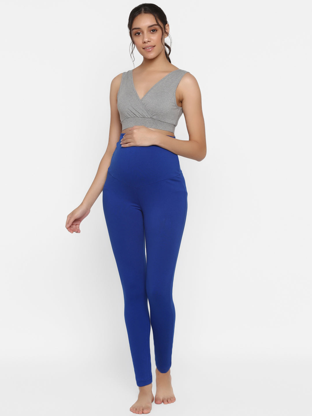 Ladies High Waist Blue Full Length Legging, Casual Wear, Skin Fit at Rs 350  in Ahmedabad