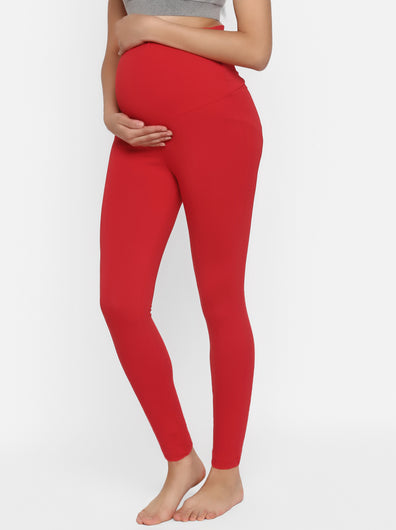 Red Maternity Leggings