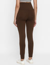 High-rise Maternity Joggers Pants- Brown