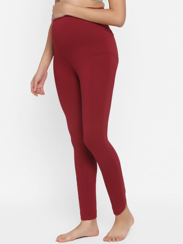 Maroon Maternity Leggings