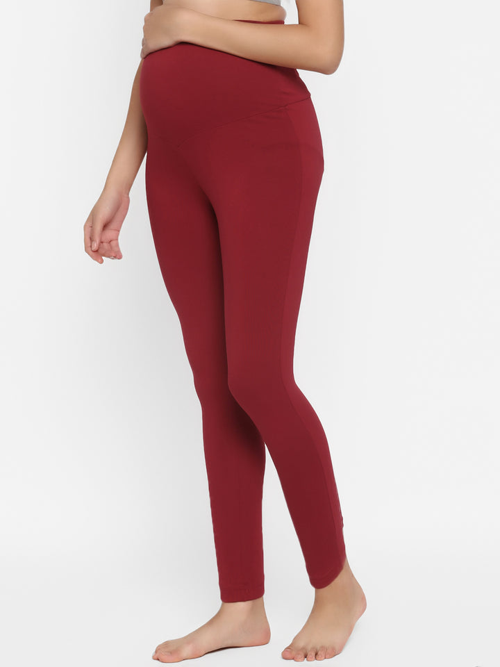 Maroon Maternity Leggings