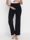 Maternity Wide-Leg Pants (French Terry Lined) - Navy Blue