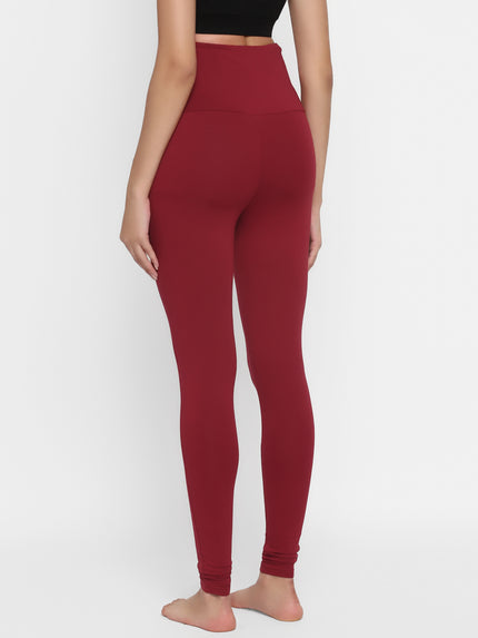 Maroon Maternity Churidar Pajami