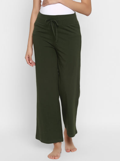 Green Maternity Pants With Drawstring