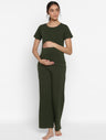 Black Maternity Pajama Set