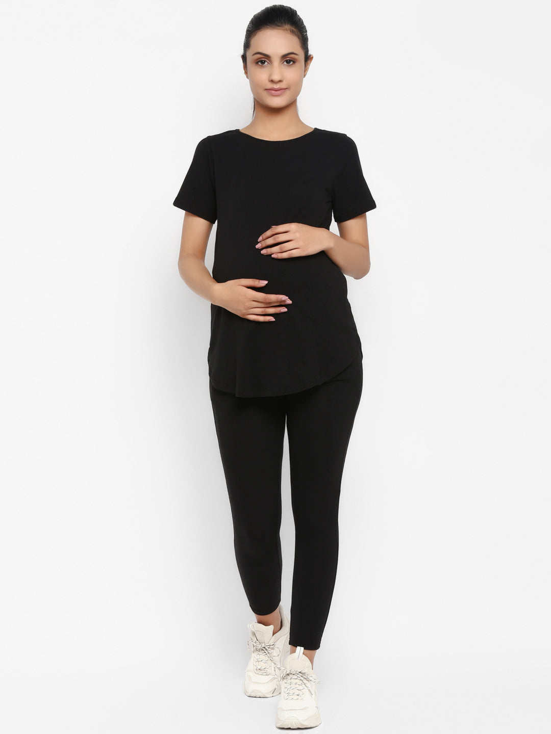 ZARA MAUVE SOFT TOUCH RIBBED T-SHIRT WITH LEGGING SET - Peekaboo