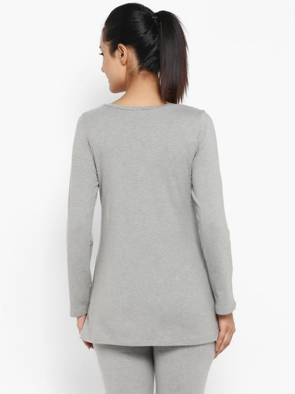 Maternity Under-Belly Leggings & Feeding T-Shirt- Grey