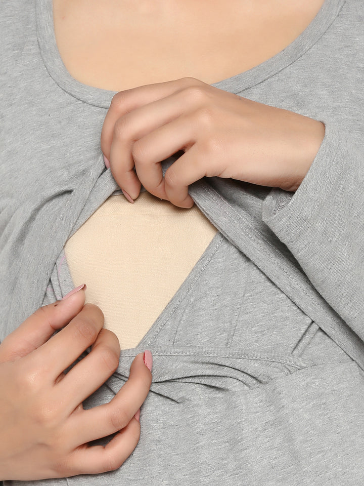 Maternity Full Sleeves Nursing T-Shirt