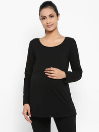 Maternity Full Sleeves Nursing T-Shirt