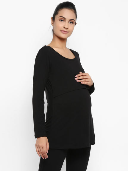 Maternity Full Sleeves Nursing T-Shirt