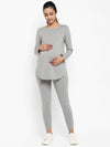 Grey Maternity Top and Legging Set
