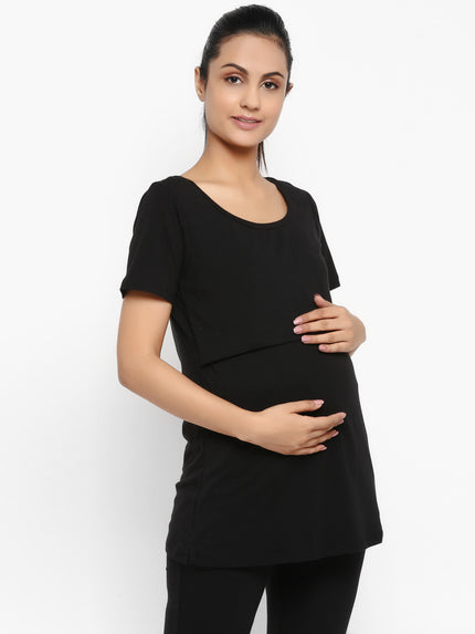 2pc. Maternity Overbelly Leggings + Feeding T-Shirt