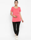 2pc. Maternity Overbelly Leggings + Feeding T-Shirt