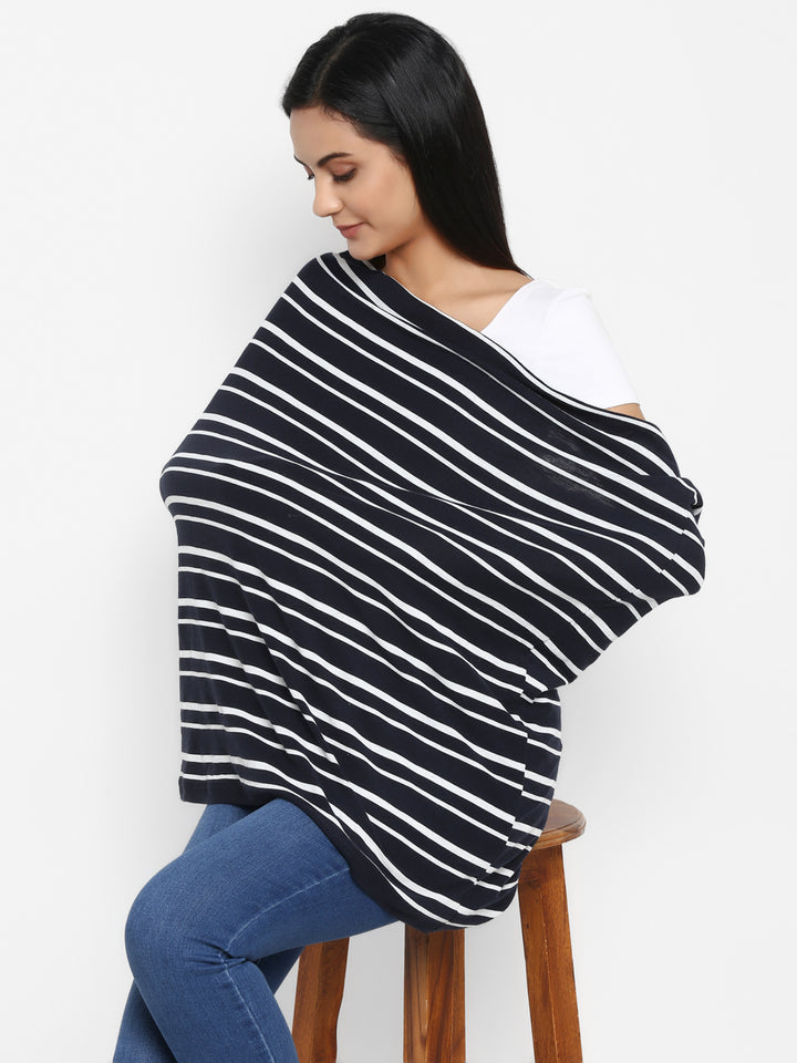 Striped Nursing scarf