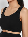 2pc. Set- Maternity Bra + Over Belly Shorts - Black