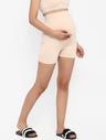 2pc. Maternity/Nursing Bra + Shorts Set - Beige