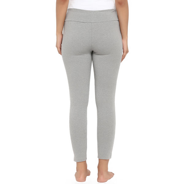 2pc. Maternity UnderBelly Leggings + Feeding T-Shirt - Grey