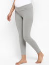 Maternity Under-Belly Leggings & T-Shirt Set- Grey