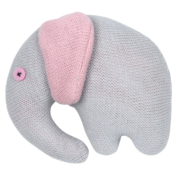 Baby Blanket with Pillow and Baby Elephant Soft Grey and Pink