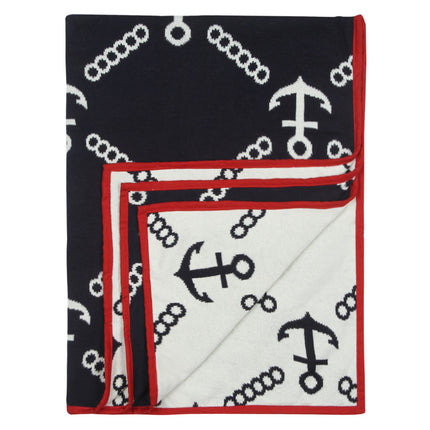 Baby Blanket Anchor Print with Pillow