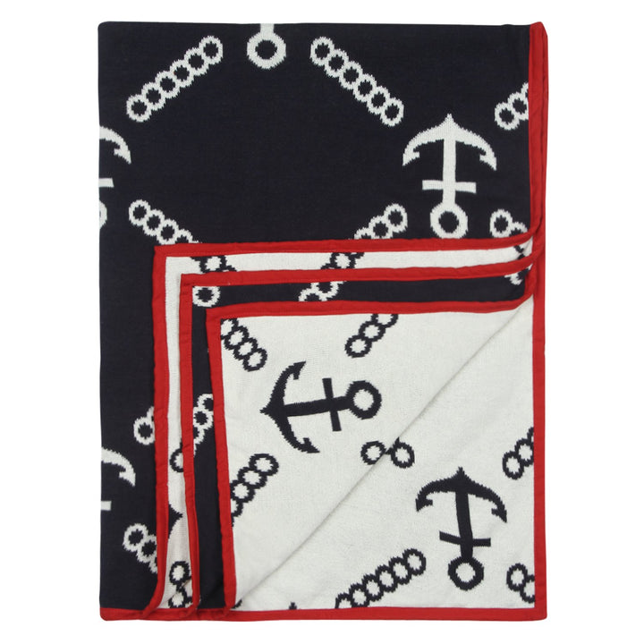 Baby Blanket Anchor Print with Pillow