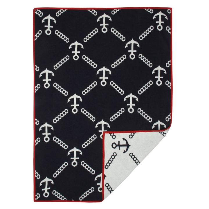 Baby Blanket Anchor Print with Pillow