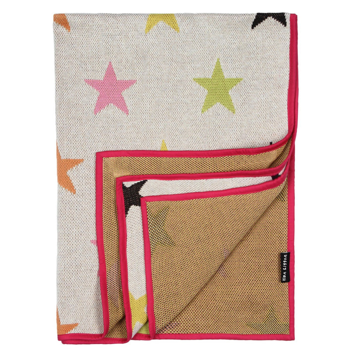 Baby Blanket with Pillow and Toy Multi-color Star Print