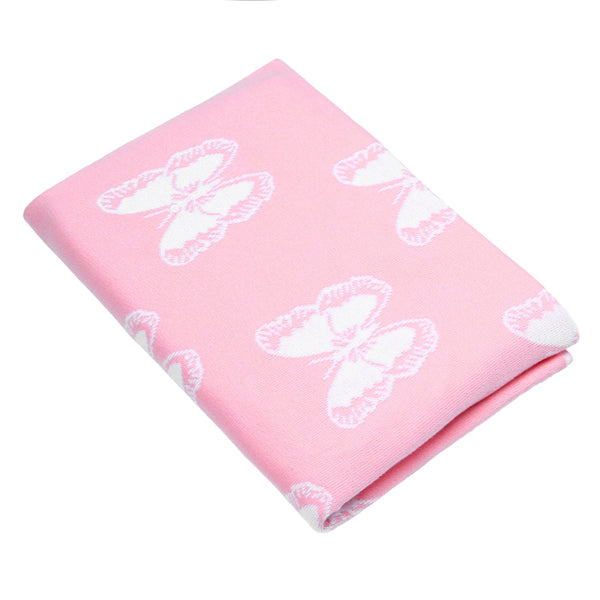 Baby Blanket Butterfly Pink