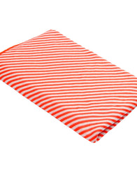 Baby Blanket Orange & White Stripes