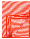 Baby Blanket Orange & White Stripes