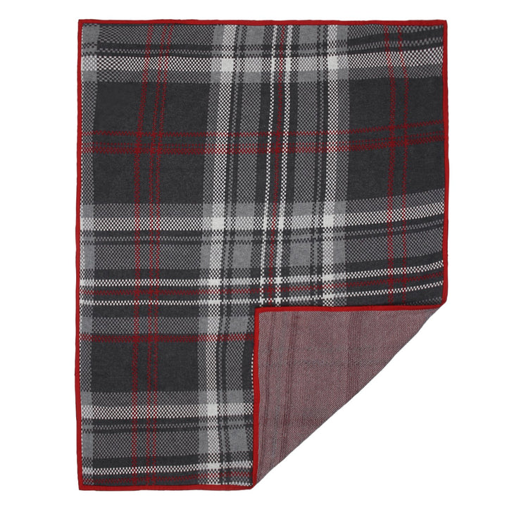 Baby Blanket with Pillow Grey Checks