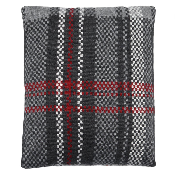 Baby Blanket with Pillow Grey Checks