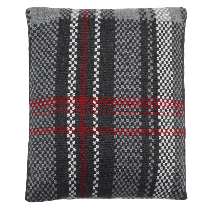 Baby Blanket with Pillow Grey Checks