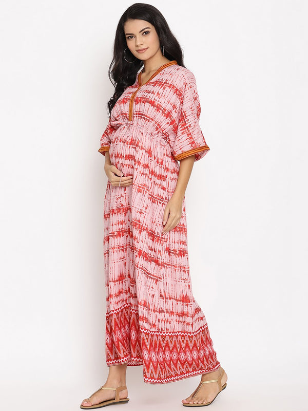 Tribal Print Maternity Kaftan