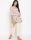 Maternity Cotton Linen Palazzo Pants-Beige