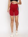 Maternity Athletic Shorts Set- Maroon