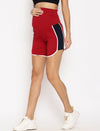 Maternity Athletic Shorts Set- Maroon