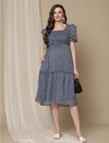 Blue Polka Dot Maternity Dress
