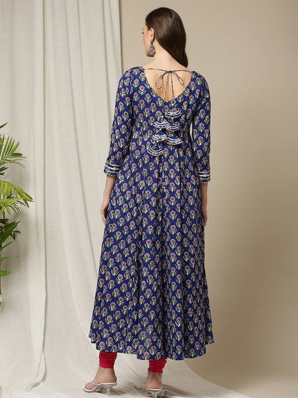 Maternity Anarkali Cotton Kurta + Dupatta