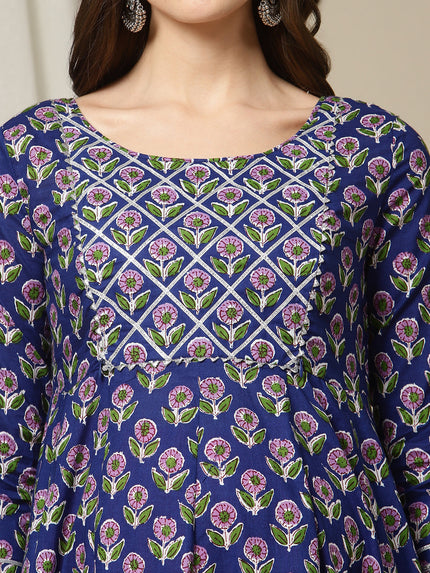 Maternity Anarkali Cotton Kurta + Dupatta