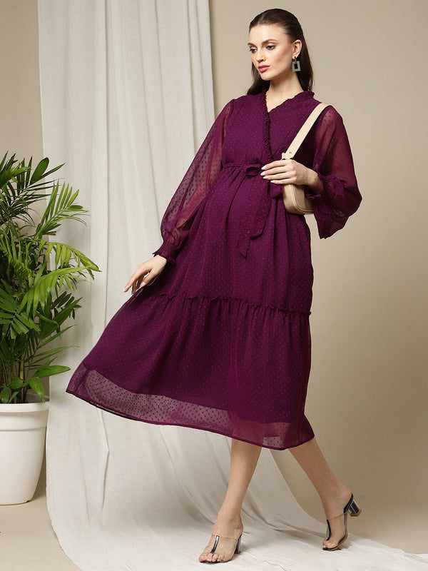 Dark Purple Feeding Dress