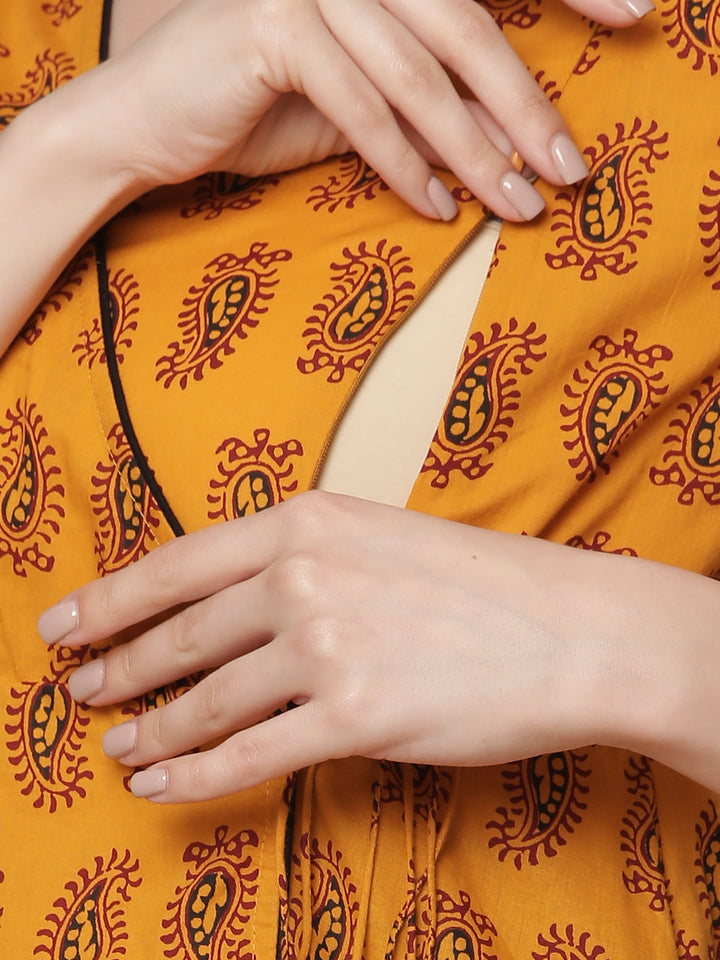 Feeding Anarkali Cotton Kurta