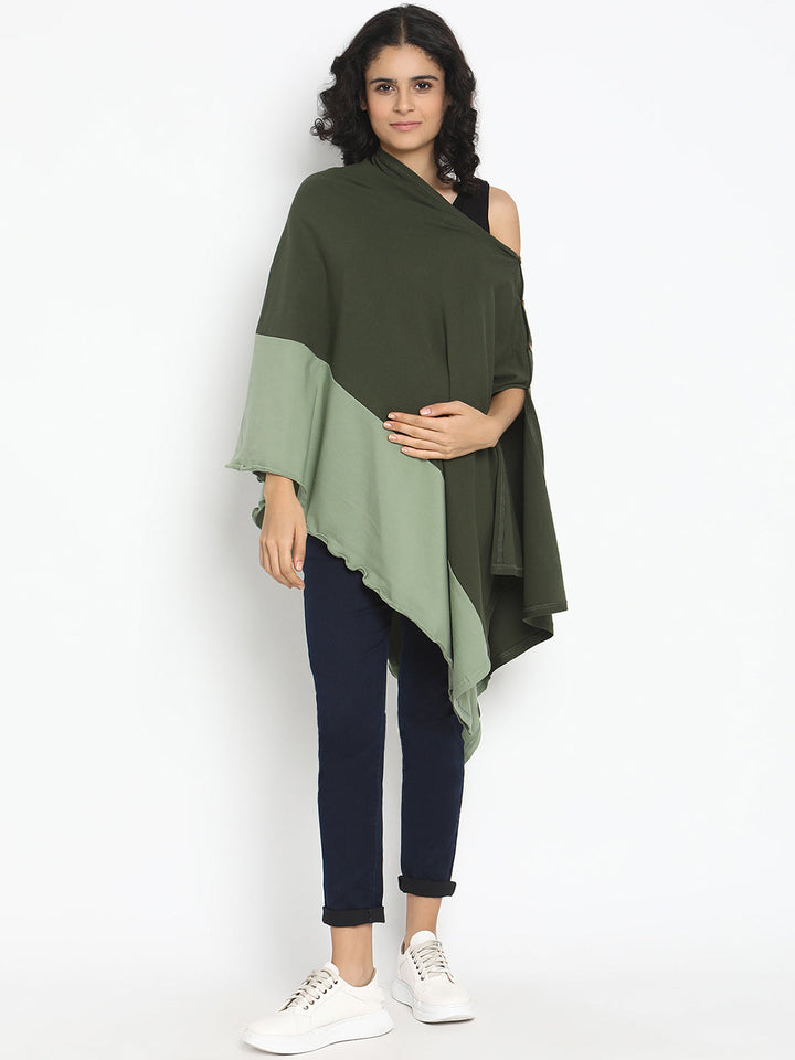 6-in-1 Nursing Cover- Brown/Mustard