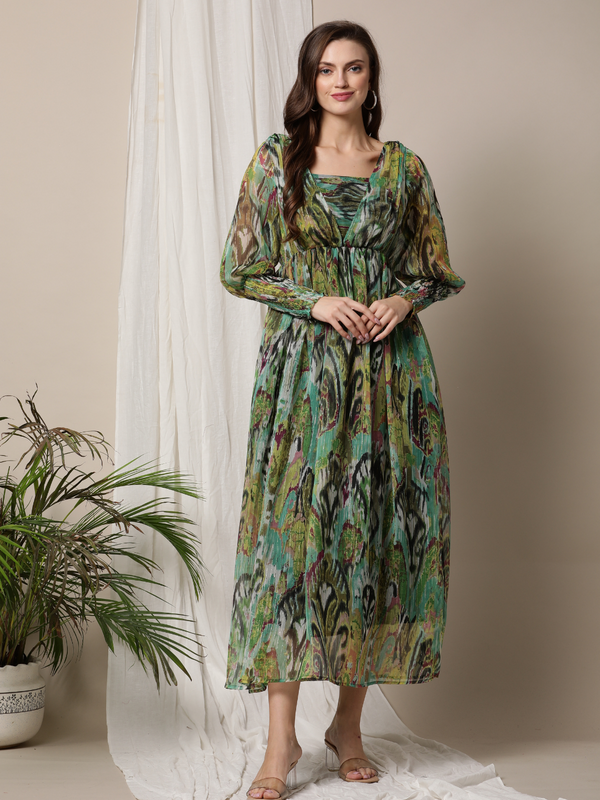 Nursing Smocked Maxi Dress
