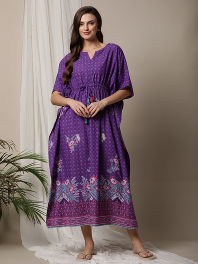 Floral Print Nursing Kaftan
