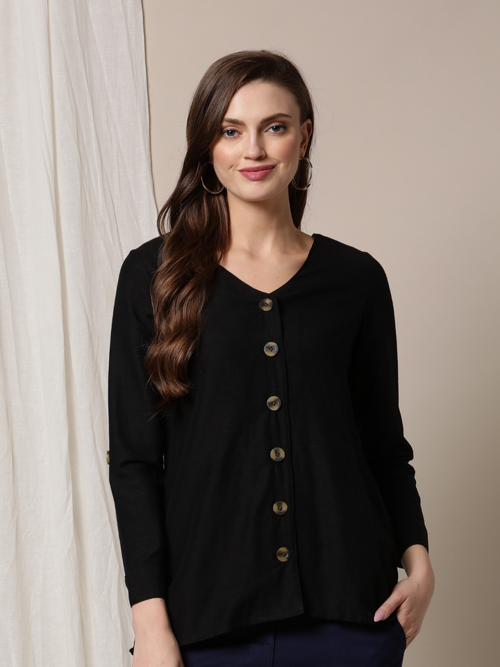 Linen Cotton Nursing Shirt